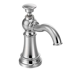 Moen Distributeur de savon de cuisine avec bouteille rechargeable au-dessus de l'évier, chromé, 1,12