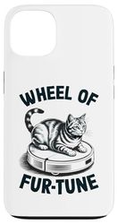 Wheel Of Fur-Tune Cat On Robot Vacuum Cleaner Cat Case for iPhone 13