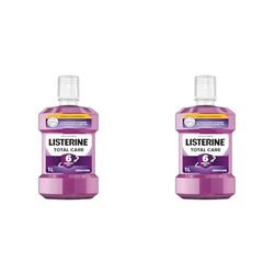 LISTERINE Collutorio Total Care, Collutorio al gusto di Menta Pura, Collutorio con 6 benefici in 1 per una pulizia accurata e un'igiene orale completa, 1L (Confezione da 2)