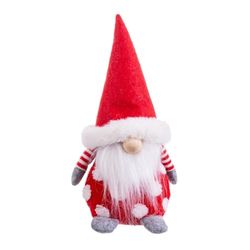 BigBuy Christmas Ornement de Noël Rouge Multicolore Bois Sable Tissu 26 cm