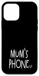 Mum's Phone - Nom personnalisé - Blanc et noir Coque pour iPhone 12 mini