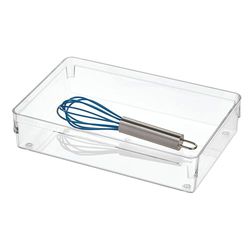 InterDesign iDesign Recycled Plastic Drawer Organizer Solution – 6” x 9” x 2", Clear Bin