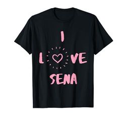 I Love Sena I Heart Sena divertente regalo Sena Maglietta