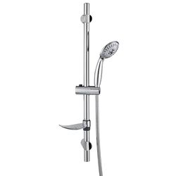 Wirquin 60720880 Zen - Kit da doccia, 4 getti con blocca getto e flessibile, metallo, 1,50 m