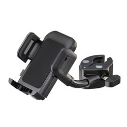 K&M 19761 Smartphone Holder Black Plastic 360° Rotation Flexible Jaws for 4.5 9 cm for Flat Devices