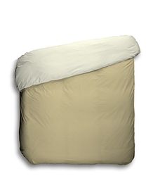 Play Basic Collection Omkeerbaar beddengoed, polyester katoen, beige en linnen, 290 x 220 cm