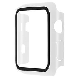 mumbi Custodia protettiva in vetro temperato compatibile con Apple Watch Serie 1/2/3, 38 mm, trasparente