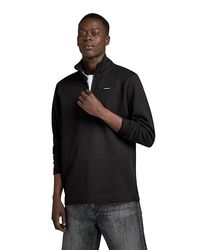 G-STAR RAW Men's Half Zip Tweeter, Black (dk black D23909-D136-6484), M