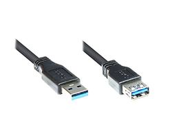 Alcasa 2711-S03 câble USB 3 m USB 3.2 Gen 1 (3.1 Gen 1) USB A Noir