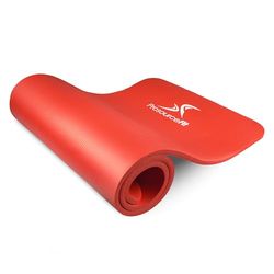 Prosource Fit Extra Dikke Yoga en Pilates Mat, 1/2 Inch Dikte, Rood