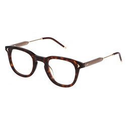 Lozza VL4312 glasögon, glänsande mörk havana, 48 unisex vuxen, mörk havana blank, Mörk Havana Lysande