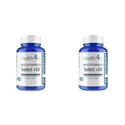 H4U Multivitamínico Select +50 30 cápsulas - Complemento vitamínico especial para personas mayores (Paquete de 2)