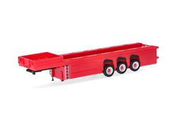 Herpa Vrachtwagen model betononderdeeloplegger 3assen, miniatuur op schaal 1:87, verzamelstuk, Made in Germany, kunststof, kleur: rood