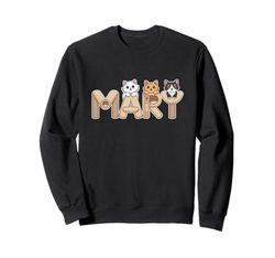 Mary Cat Trees - Personalized Cute Name Word Art Sweatshirt