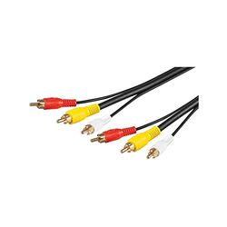 Wentronic Cabo de áudio e vídeo (3 conectores RCA a 3 conectores RCA, 10 m)
