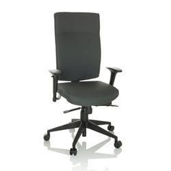 hjh OFFICE 608530 Cadeira de escritório Pro-Tec 300 tecido antracite, cadeira giratória ergonómica, costas altas