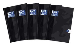 OXFORD ESSE 400136914 A5 Notebook 96 Sheets Squared Black (Pack of 5)