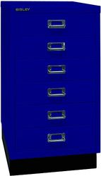 BISLEY MultiDrawer, série 29 avec Socle, Format A3, 6 tiroirs, Métal, 639 Bleu Oxford, 43,2 x 34,9 x 67 cm