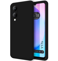 Tumundosmartphone Custodia in silicone liquido ultra morbido per Vivo Y17s colore nero