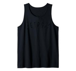 Abbigliamento vintage Detroit Distressed Black Script Canotta