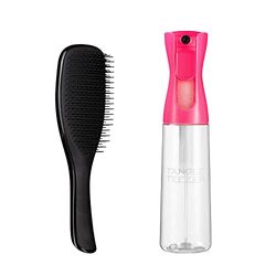 Tangle Teezer The Wet Detangler, Liquorice Black with Fine Mist Spray Bottle