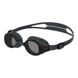 Speedo Unisex Hydropure Optical Swimming Goggles, Black/Smoke, 4.0