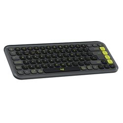 Logitech POP ICON KEYS teclado inalámbrico Bluetooth, escritura cómoda, teclas programables, cambio fácil entre hasta 3 dispositivos, para portátil, tablet, PC, Disposición QWERTY Español - Grafito