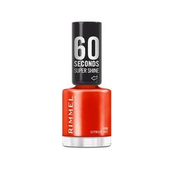 Rimmel 60 Seconds Super Shine Nail Polish, 106 Citrus Me, Quick-Dry Nail Polish, Vibrant Colour, Long-Wearing, 8ml