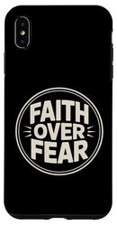 Christian Faith Over Fear Inspirational Verse Case for iPhone XS Max
