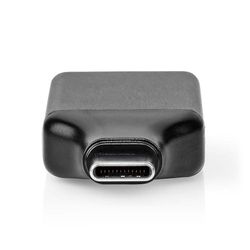 Nedis USB-C Adapter - USB 3.2 Gen 1 - USB-C stekker - HDMI-uitgang - 4K @60Hz - rond - vernikkeld - grijs/zwart - box