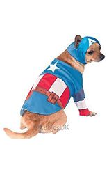 Rubie's 580070X Officiell Captain America husdjurskostym, X-Large Halloween Halloween