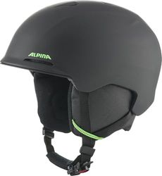 Alpina BRIX JR Skihelm, uniseks, zwart-neon mat, 51-55