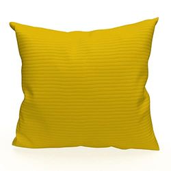 Soleil d'ocre, Leo Housse de Coussin Jaune 60x60 cm, Microfibre