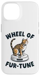 Wheel Of Fur-Tune Cat On Robot Vacuum Cleaner Cat Case for iPhone 14