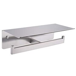 apl-8912g SUS304 Acciaio Inox Doppio fazzoletti di Carta igienica con ripiano Mobile Phone, Nichel Spazzolato