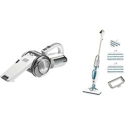 BLACK+DECKER Aspirateur à Main sans fil-18 V PV1820L-QW Balai Vapeur avec 4 Accessoires FSM1630-QS