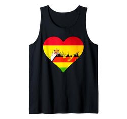 Bandiera del patrimonio del cuore della Spagna e dello Zimbabwe Canotta