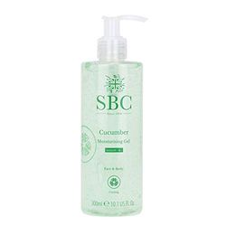 SBC Skincare Cucumber Moisturising Gel - 300ml | Lightweight Face And Body Moisturiser | Cooling, Water-Based Moisturiser For Oily Skin | Vegan Friendly