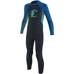 O'Neill Wetsuits Reactor II-Zip Posteriore Integrale, Muta Bambini, Ardesia/Acqua Chiara/Oceano, 1