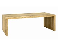 HAKU Möbel Mesa de café, chapa de madeira autêntica, carvalho, 120 x 60 x 40 cm