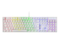 Mars Gaming MK422 Blanco, Teclado Mecánico Gaming RGB, Antighosting, Switch Mecánico Rojo, Idioma Portugués