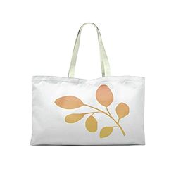 Bonamaison Printed Tote Bag, Reusable Grocery Bag, Shopping Bag, Machine Washable, Foldable, Canvas Cloth Bag with Handles, 50x40 Cm