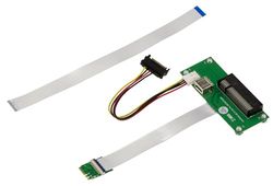 KALEA-INFORMATIQUE Riser PCIe x8 to M2 E A Key adapter with 15cm or 25cm shielded ribbon for mounting a PCI Express 8X card in an M.2 EA Key slot