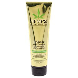 Hempz Original Herbal Shampoo for Damaged and Color Treated Hair 9 Fluid Ounce Pearl Yellow