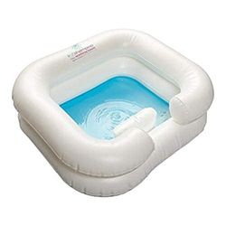 Homecraft Inflatable Hair Washing Basin – Portable In Bed Hair Wash Aid with Drain Hose Inflated Comfort – Ideal for Seniors, Injury Recovery, or Limited Mobility