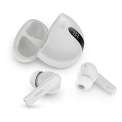 Philips TAT2520WT Auriculares in Ear Bluetooth Cancelación de Ruido True Wireless - Sonido Natural, Graves dinámicos, Estuche de Bolsillo, Llamadas claras, desplazamientos o Deporte - Blanco