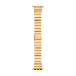 MICHAEL KORS Cinturino da donna in acciaio inossidabile o acetato, compatibile con Apple Watch da 38 mm/40 mm/41 mm, 175+/- 5MM, Oro alba