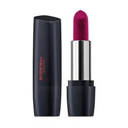 Deborah Milano - Red Mat, Matte Lipstick z kolagenem i kwasem hialuronowym, 31 jagód mnie, działanie odżywcze i zmiękczające, Darowizna intensywne i objętościowe wargi o długim uszczelnieniu, 4.5 gr