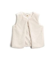 Koton Faux Fur Vest Round Neck Veste, Ecru (002), 4/5 Years Ragazze