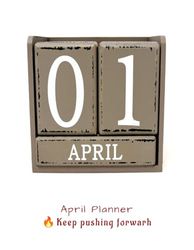 April Monthly Planner :2025 Journal: April – Keep pushing forward